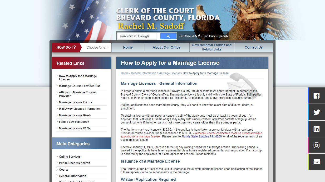 How to Apply for a Marriage License - Marriage License - Brevard County ...